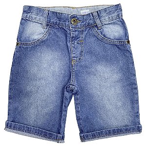 Shorts Infantil Popstar Barra Dobrada Jeans