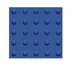 PISO TATIL PVC  ALERTA AZUL 25X25