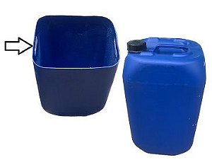 LIXEIRA PLASTICA DE BOMBONA AZUL 30L