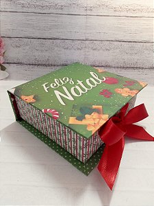 Caixa cartonada natal - 10x10x4