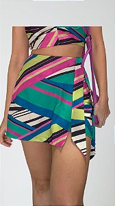 SHORT SAIA COM AMARRAÇÃO MORENA ROSA