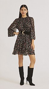 VESTIDO CURTO GOLA ALTA