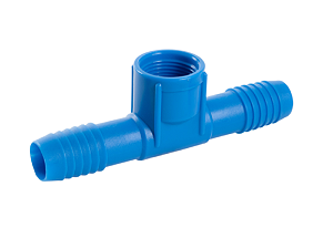 Te Com Rosca Interna De 1 Polegada Azul - Kit 10 Unid