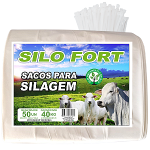 Sacos Para Silagem Branco 51x100 200 Micras 100un C/abraçad