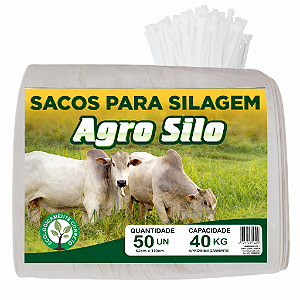 Sacos Para Silagem 52x110 C/lacres Agro Silo - 50 Unid