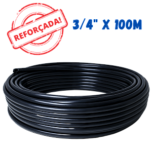 Mangueira Para Irrigação Plástica 3/4 Reforçada 100m