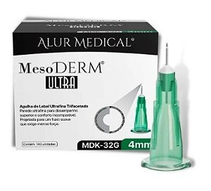 Agulha Mesoderm Alur- 32G-04mm - CAIXA