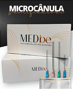 Microcânula de alta precisão 22G X 70MM - MedBe CAIXA COM 20 UNIDADES