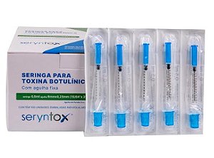 Seringa de 0,5ml (DYSPORT) para Toxina Botulínica 100u em 2ml - Caixa 100 unidades