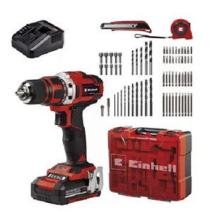 PARAFUSADEIRA/FURADEIRA BAT TE-CD 18/40 LI + KIT 69PCS EINHELL