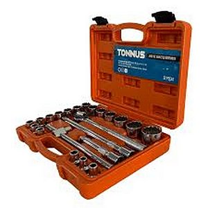 JOGO SOQUETE 1/2" 08 A 32 22PCS ESTRIADO TONNUS