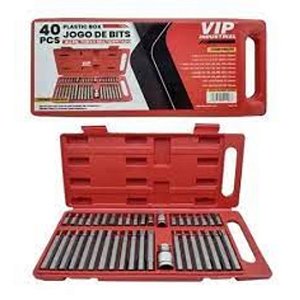 JOGO BITS TORXS COM 40 PEÇAS  BOX 904500-VIP INDUSTRIAL EUROFER