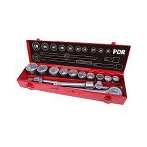 JOGO SOQUETE 3/4" SEXTAVADO 22-50MM 14PCS PDR