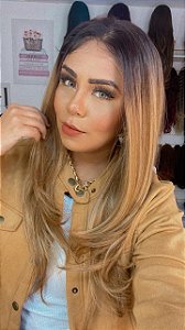 LACE FRONT INEZ LOIRO ESCURO LINHA AMERICANA TOPO 13X6