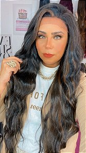 LACE SEREIA CASTANHO ESCURO COM MECHAS TOPO 13X2