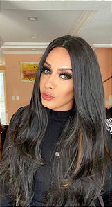WIG MICHELE PRETO COM MECHAS