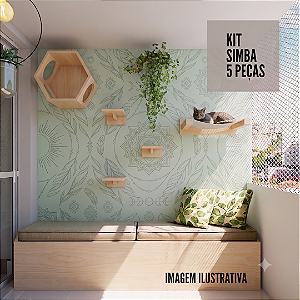 KIT SIMBA - 5 PEÇAS - Móveis para gatos