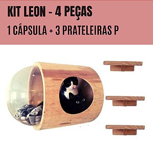 KIT LEON- CÁPSULA + 3 PRATELEIRAS P