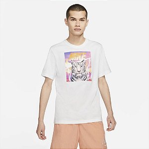 Camiseta Nike Masculina Edição Tigre- Branca - DJ1405