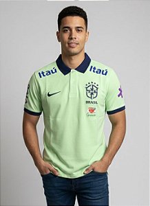 Polo Nike Masculina Seleção Brasileira  2022  -Verde  DH4508 ( CORTE GRANDE)
