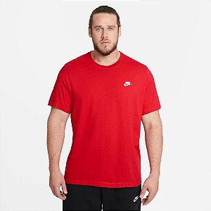 Camiseta Nike  Masculina Sportswear Club Vermelha- AR4997