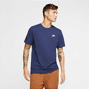 Camiseta Nike  Masculina Sportswear Club - Azul  AR4997