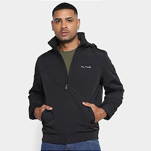 Jaqueta Tommy Hilfiger Masculina Sustainable- Preta