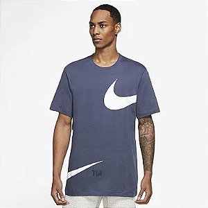 Camiseta Nike Masculina Sportswear Oversized Swoosh- Azul DX2115