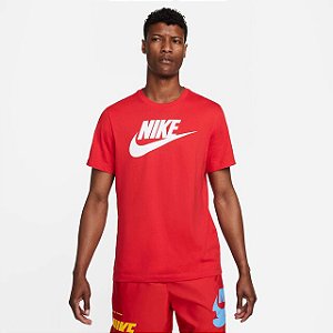 Camiseta Nike Masculina Sportswear Logo Vermelha - DX1985