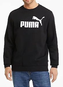 Moletom Puma Masculino Big Logo Crew - Preto