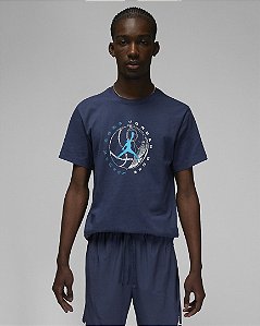 Camiseta Nike  Masculina Jordan Dri-FIT - Azul Marinho DX9601