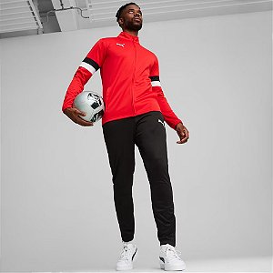 Agasalho Puma Masculino Team Rise Tracksuit - Vermelho/Preto