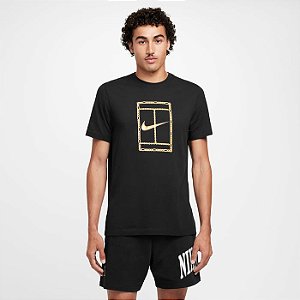 Camiseta Nike Masculina Court- Preta HF6217