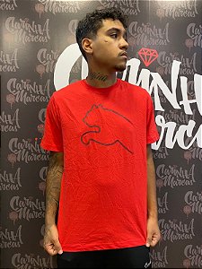 Camiseta Puma Masculina Graphic Tee For All Time- Vermelha
