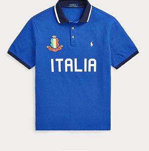 Polo Masculina Ralph Lauren Itália- Azul royal