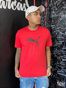Camiseta Puma Masculina - Vermelha