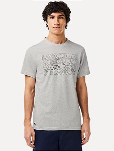 Camiseta Lacoste Masculina Ultra- Dry - Cinza TH9950