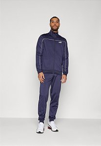 Agasalho Puma Masculino Poly Piping Suit-  Azul Marinho