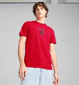 Camiseta PumaMasculina Ferrari Race Tonal- Vermelha