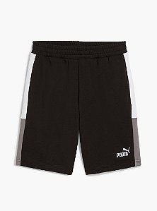 Bermuda Puma Masculina Essentials Block- Preta/branca/cinza