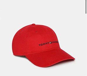 Boné Tommy Hilfiger Logo Masculino- Vermelho