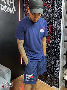 Conjunto Nike Masculino DRi- fit 3Mo- Azul Marinho