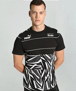 Camiseta Puma Masculina Porsche Legacy Camo SDS - Preta 621125