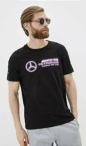 Camiseta Puma Masculina  MAPF1 Logo Tee - Preta 599616