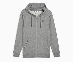 Moletom Puma Masculino Essentials Small Logo Full-Zip Sweat - Cinza 686776