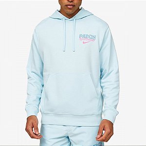 Moletom Nike  Masculino Graphic Overhead Hoodie - Azul HQ1198