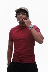 Camiseta Masculina Ermek Label - Vinho