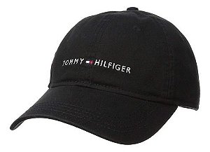 Boné Tommy Hilfiger Logo Masculino- Preto