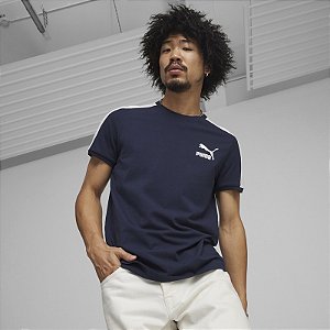 Camiseta Puma Masculina Iconic Tee- Azul Marinho 538204