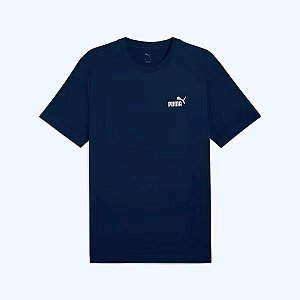 Camiseta Puma Masculina Ess Small No. 1 Logo Tee-  Azul Marinho 682534
